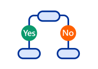 Decorative image showing 2 yes or no choices