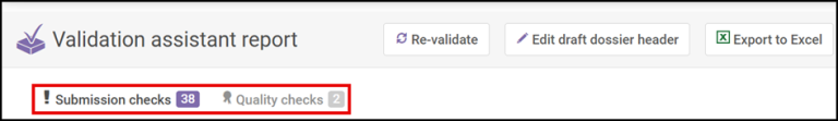"This image is a screenshot of the IUCLID screen for validation assistant report"