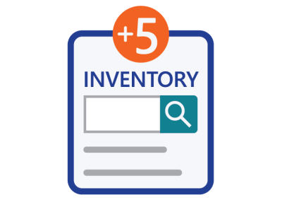 Icon of a page with a plus sign and number 5