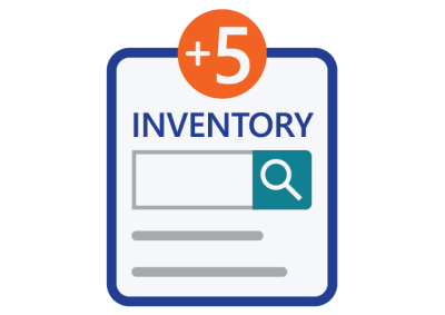 Icon of a page with a plus sign and number 5