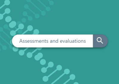 Search bar with 'Assessments and evaluations'