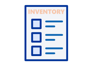 Icon of checkboxes and the word 'Inventory'