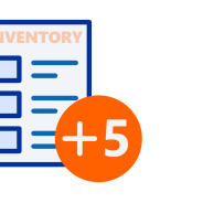 Icon of a page with a plus sign and number 5