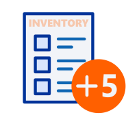 Icon of a page with a plus sign and number 5